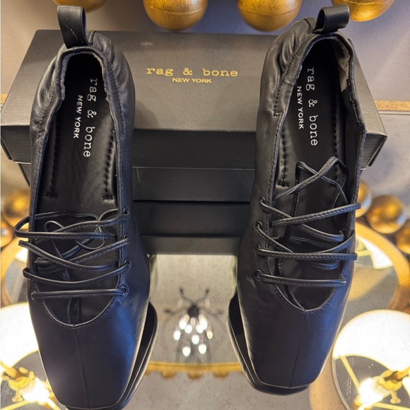 Rag and Bone NWT $348 Sophia Ballet Flat Color Black Size 9 - Picture 7 of 15